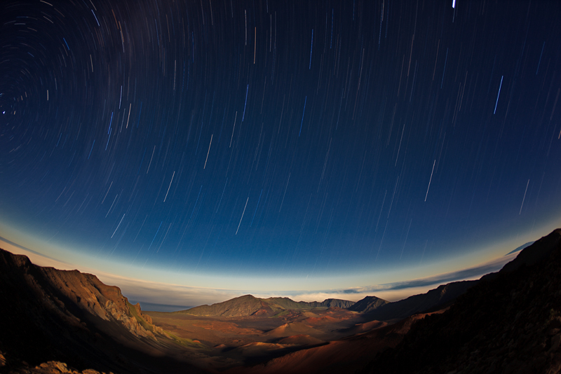 Haleakala - Star trails over Haleakala 25439 