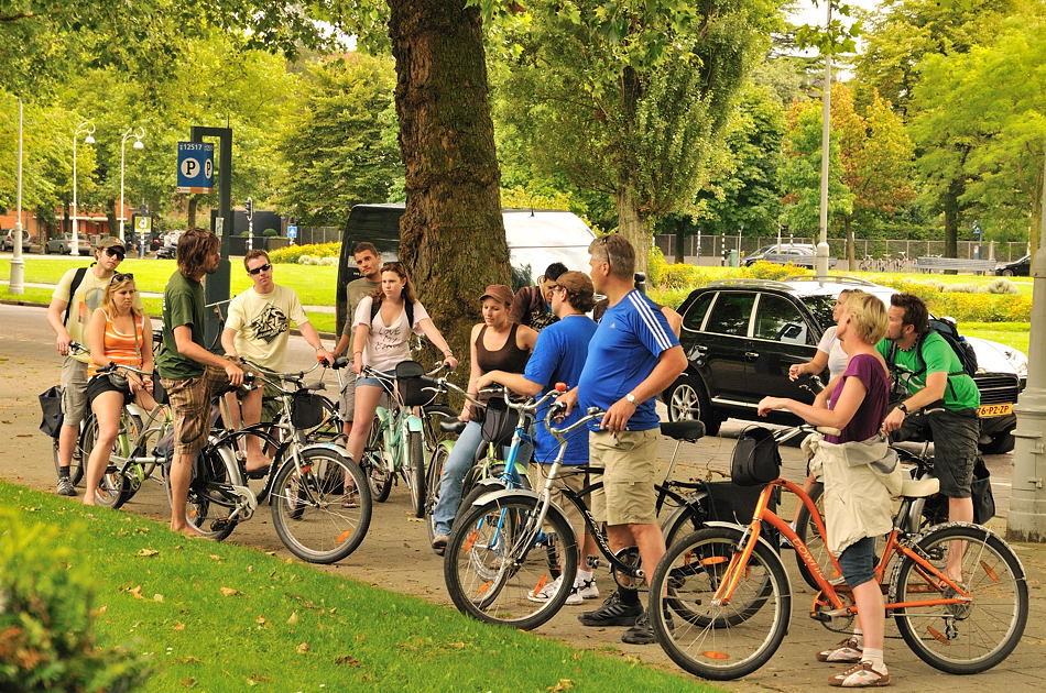 Bicycle tour group - Amsterdam