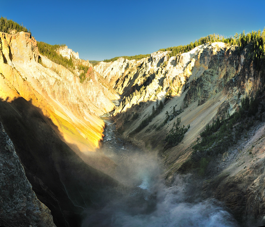 pano CRPD7X6: Lower Yellowstone Falls - from above