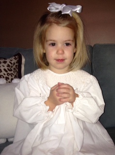 Lillie ready for Cate's baptism.JPG
