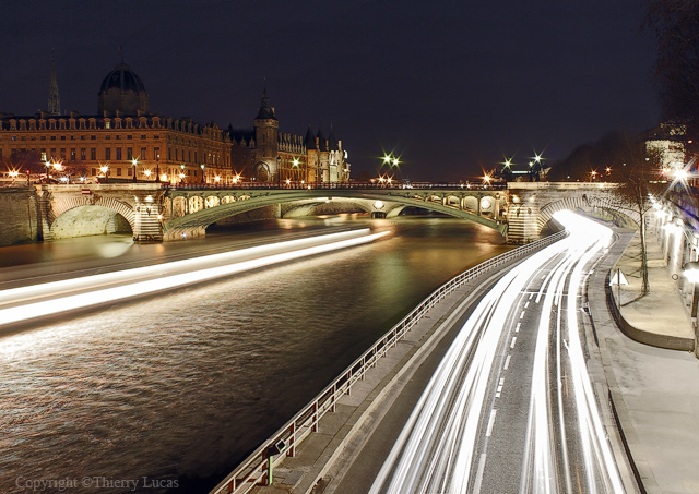 The Seine at night, Paris