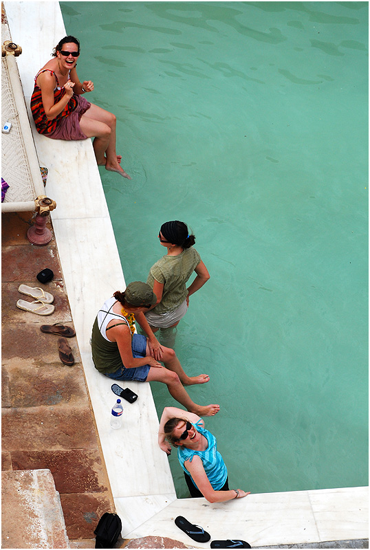 Braving the pool, Khejarla