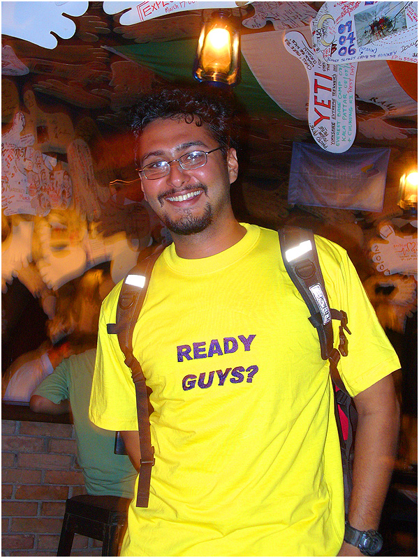 Ready Guys? Jassa and his new T-shirt!