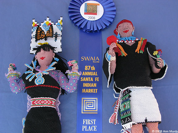 Zuni beaded dolls by Farlen & Alesia Quetawki