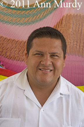 Man with hammocks