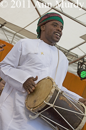 Drummer from Oman onstage