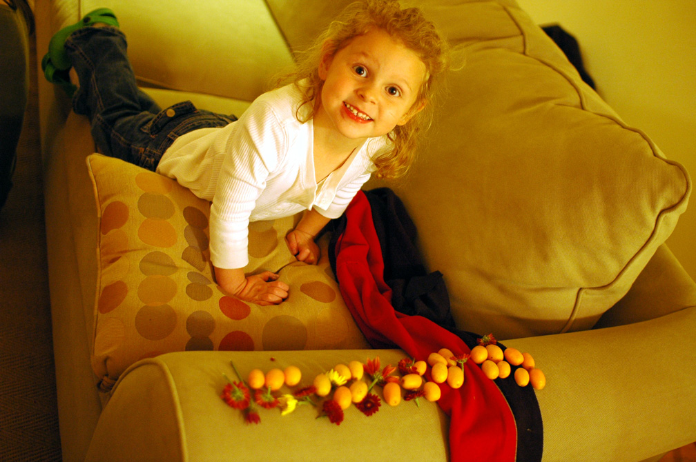 Parker and her kumquat collection