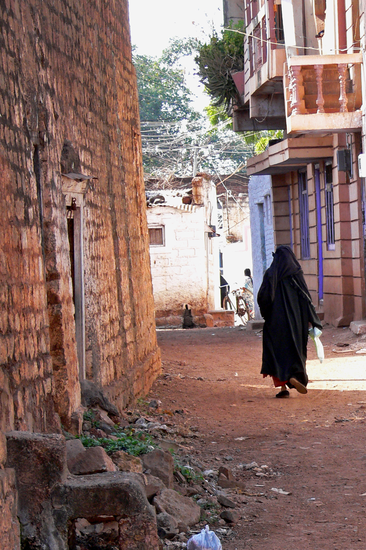 Woman in burqa