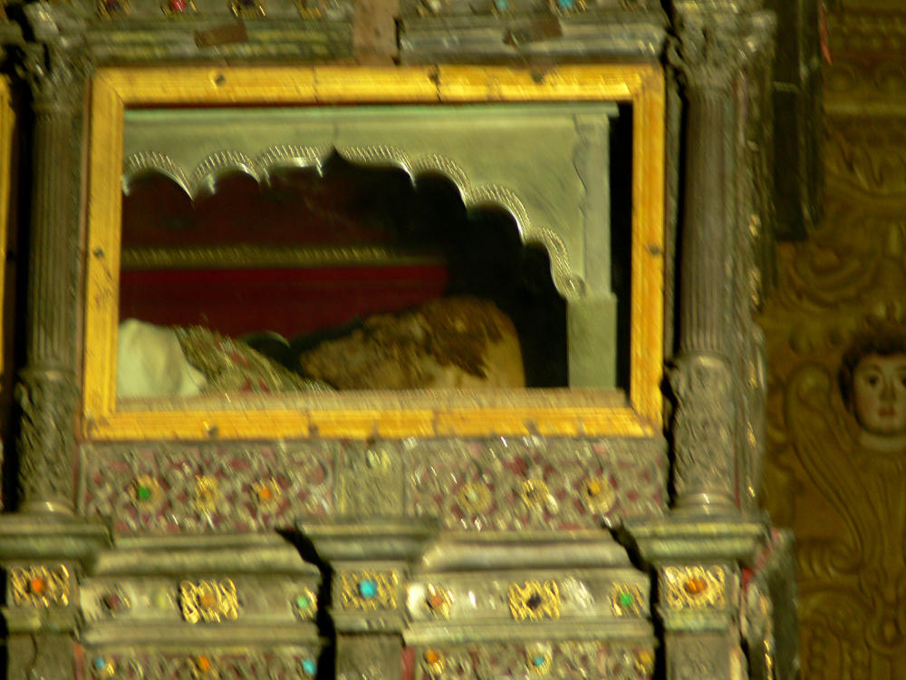 Mortal remains of St Francis Xavier