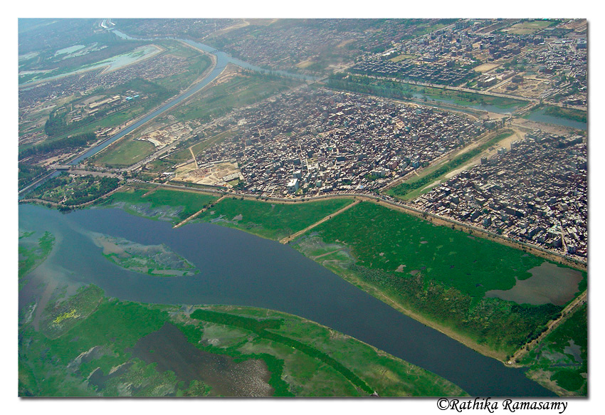 Okhla Barrage Ariel View