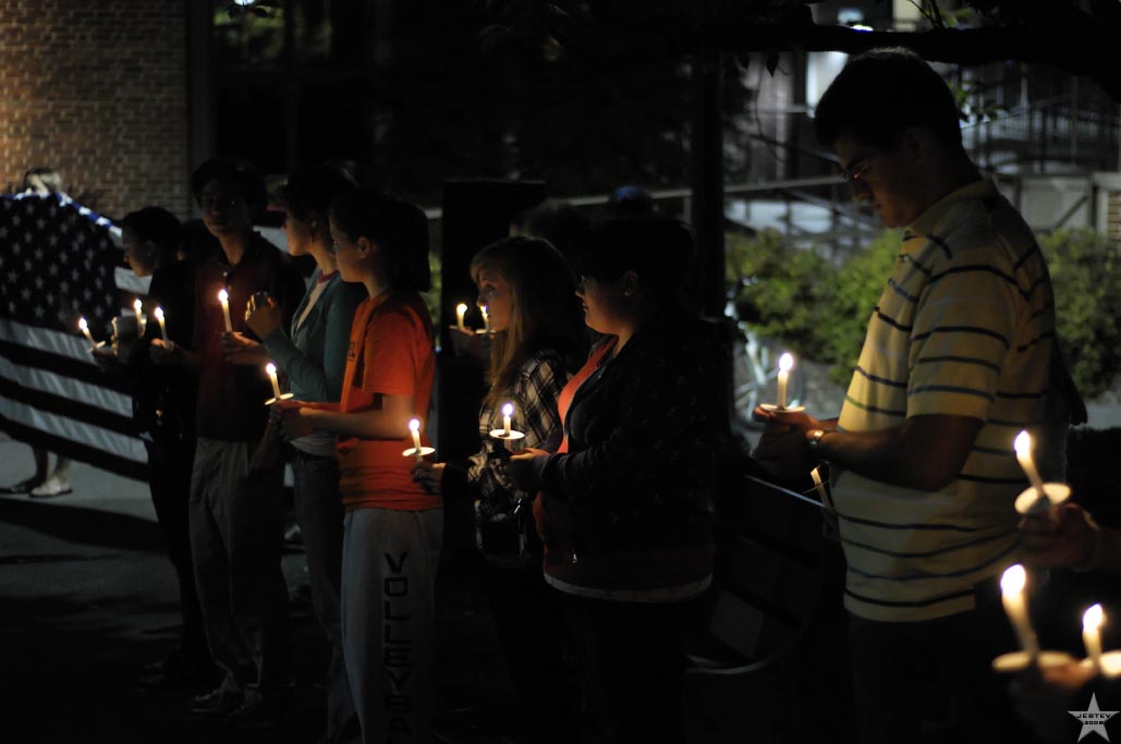 Students with Candles