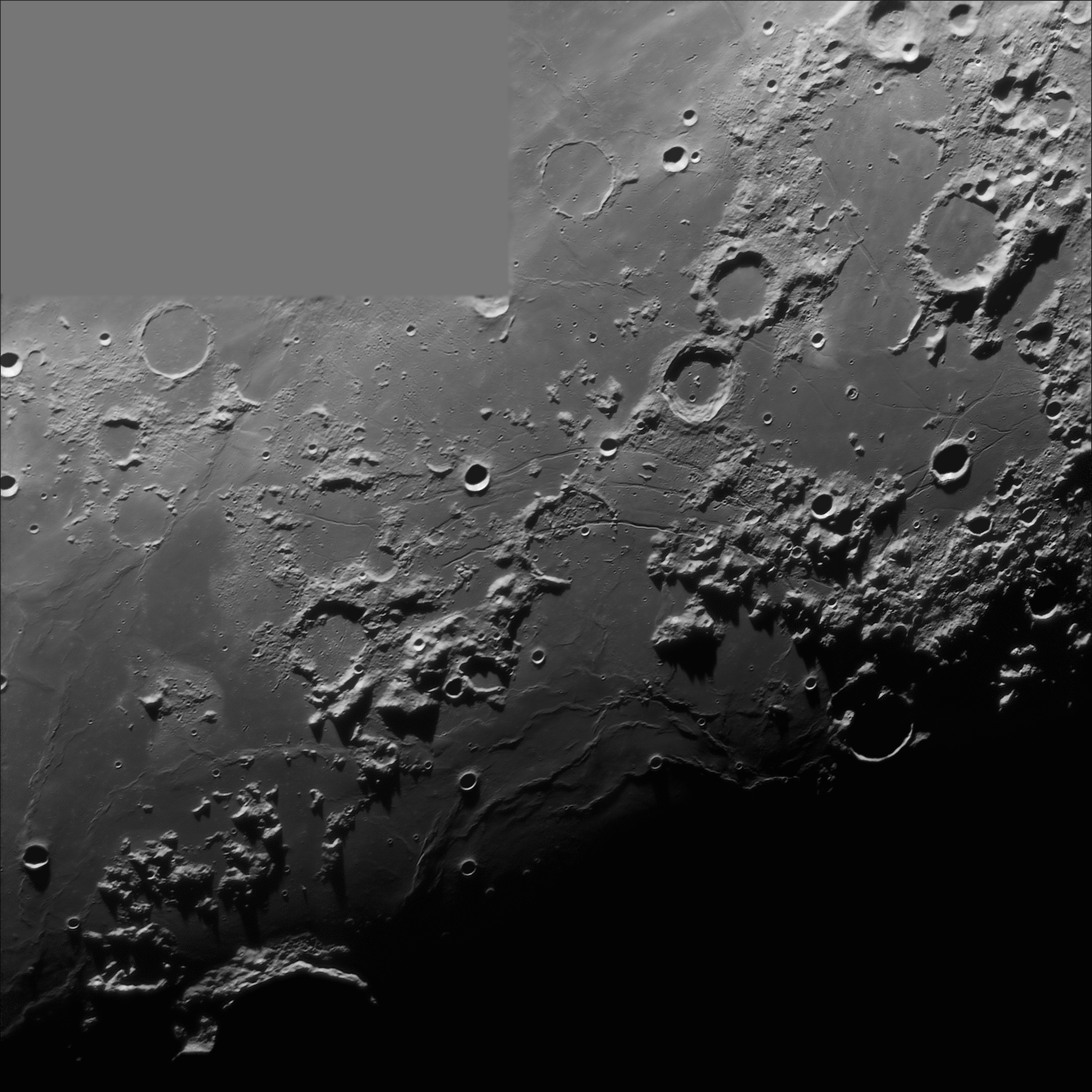 Rimae Hippalus, Ramsden, Agatharchides & Hesiodus 06-Jan-09 22:00UT