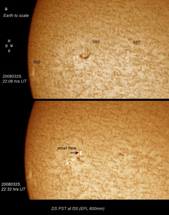 20080325 DS PST small flare activity