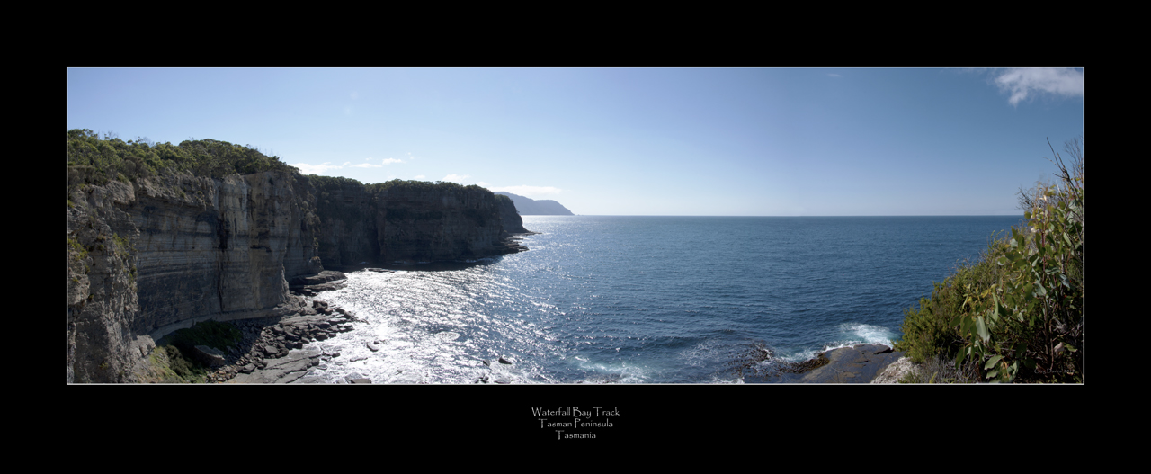 Tasman Peninsula coastline from the Waterfall Bay track