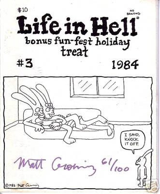 Life in Hell (bonus fun-fest holiday treat, #3, 1984) (signed and numbered)