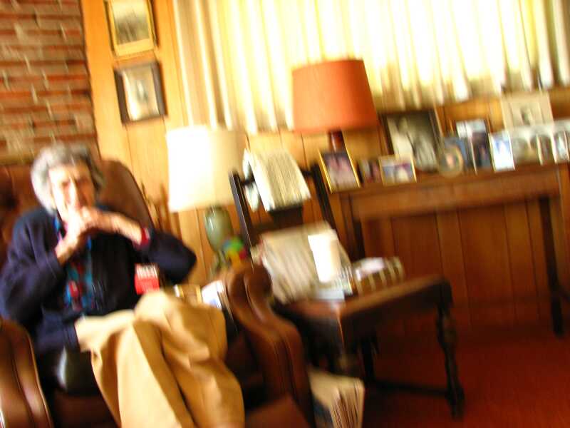 Mum with her loved ones photos.