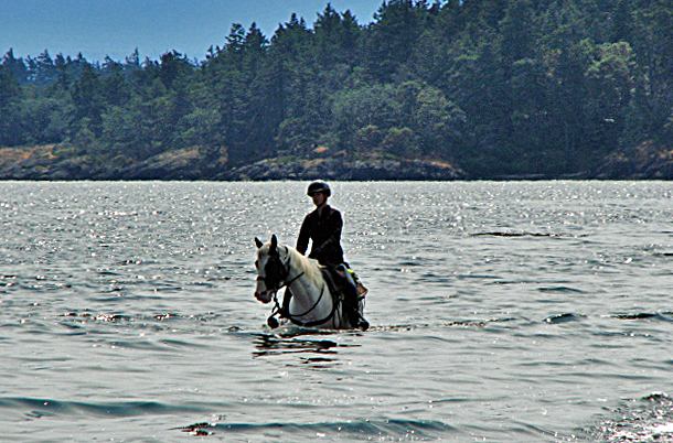 RIDING IN THE WATER