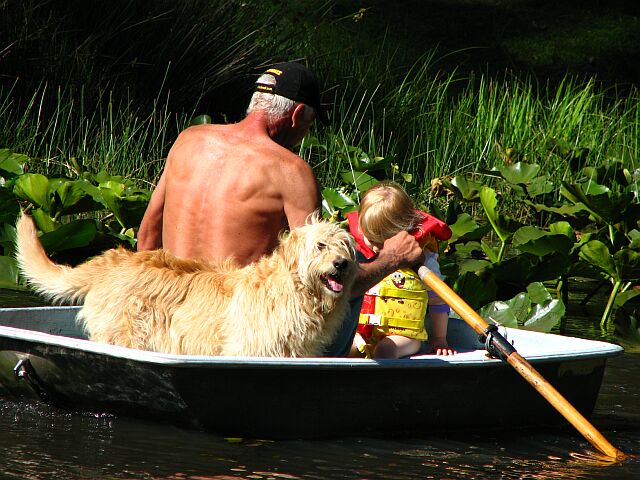 There's water in the boat Pa.