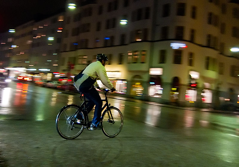Evening cyclist