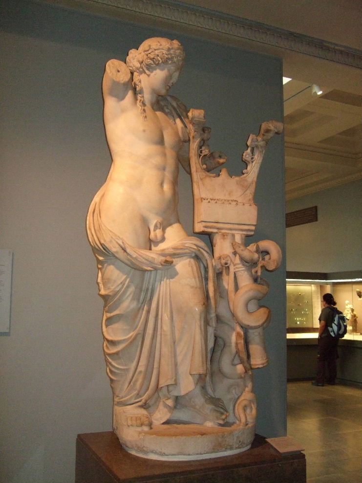Statue of a young man or god