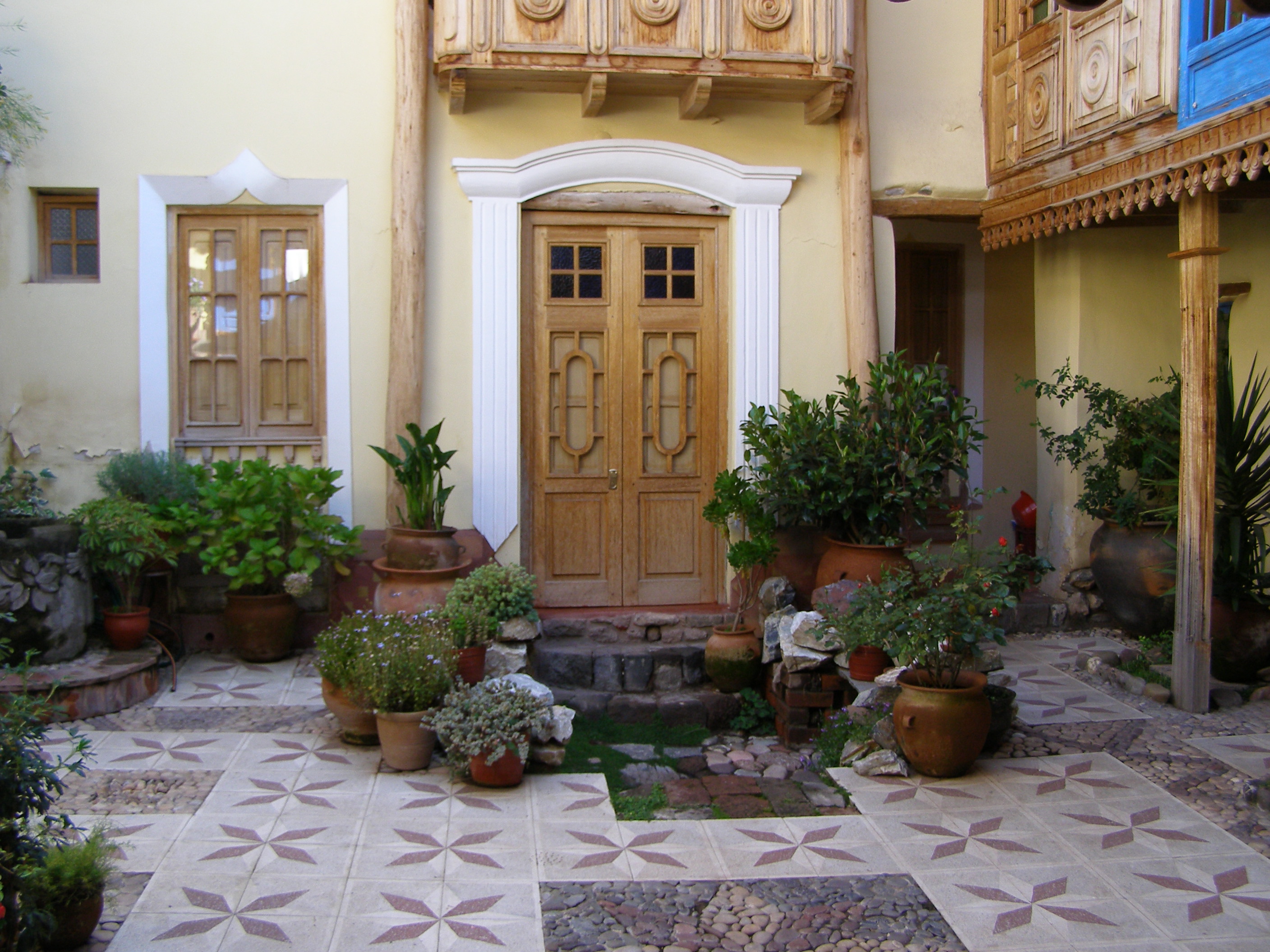 The courtyard and my front door