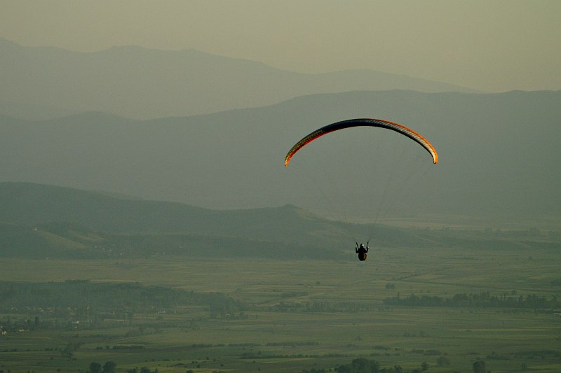 Paraglider at Markovi Kuli, Prilep