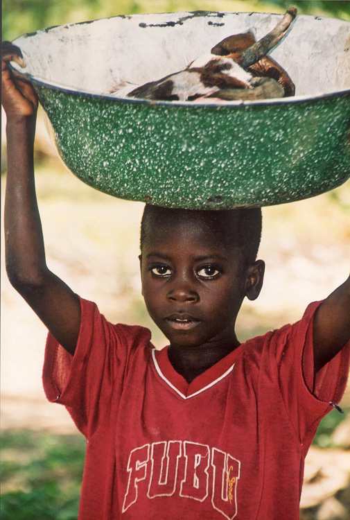 Boy with meat (Niger)