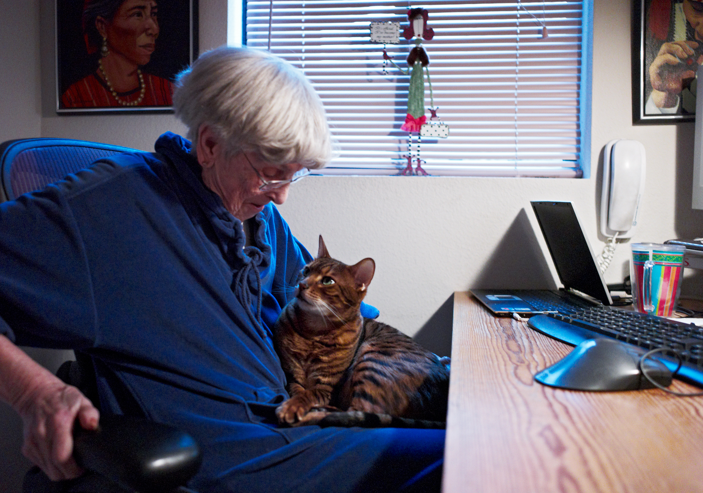 Mom  Alex in her study