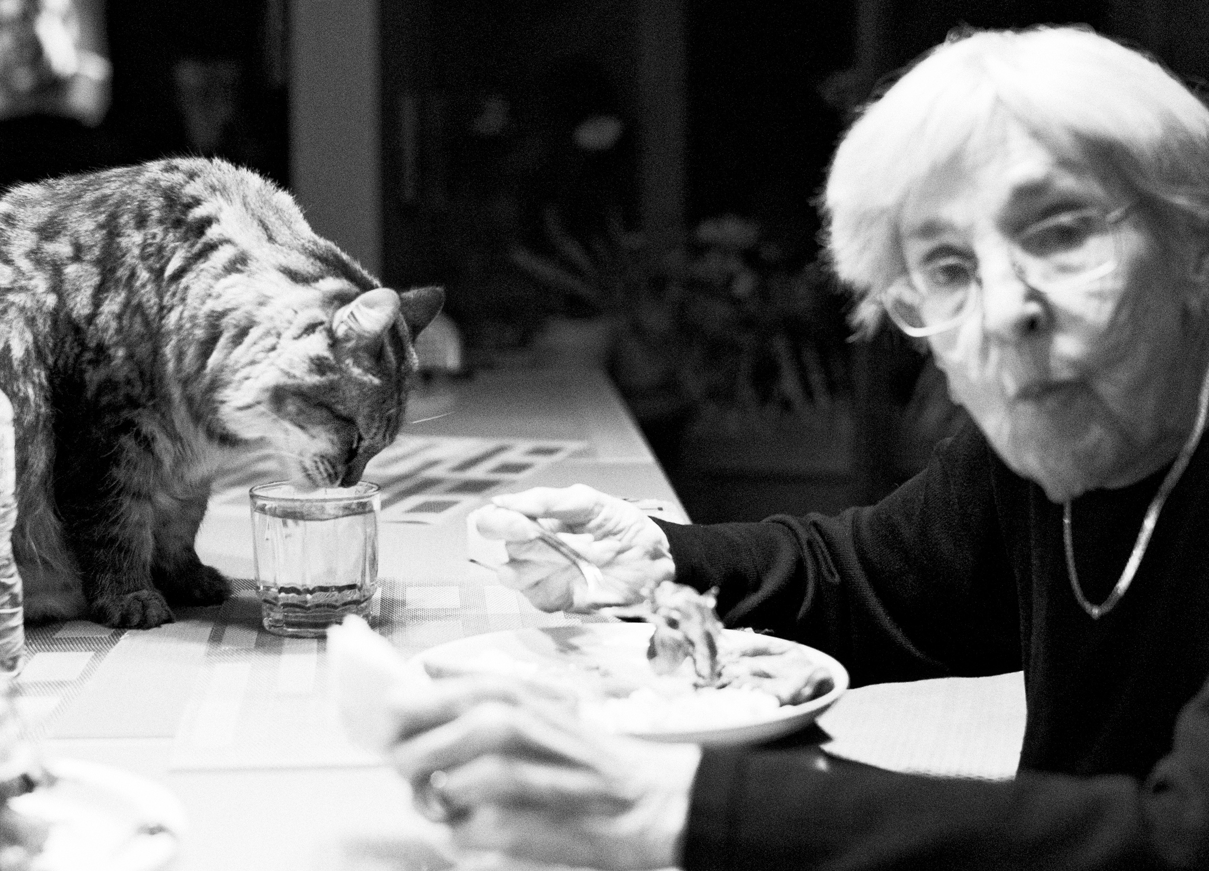 Mom supping with Max