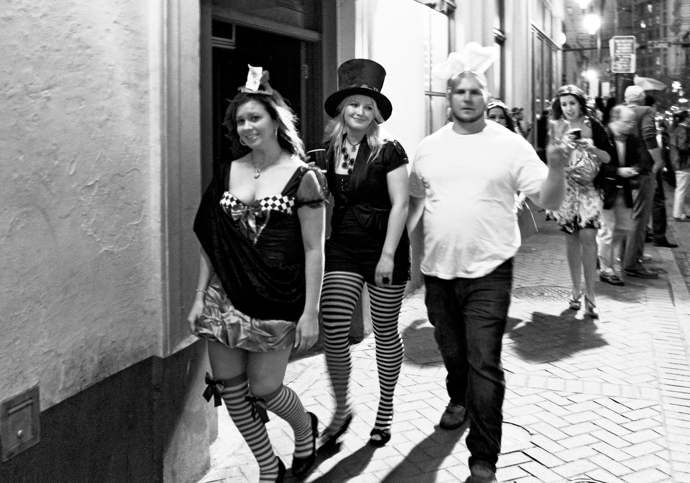 Bourbon Street strollers Halloween in April