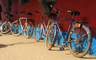 Bicycles by the post office