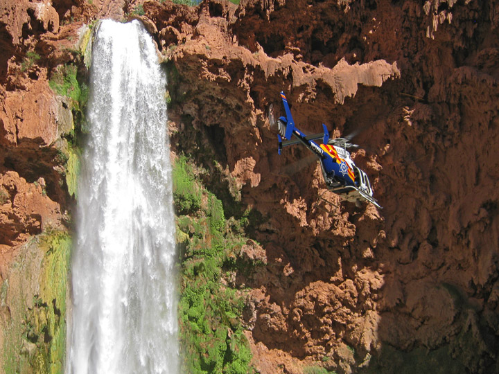 Mooney Falls and chopper 1