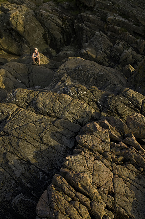 Cliffs in sunset