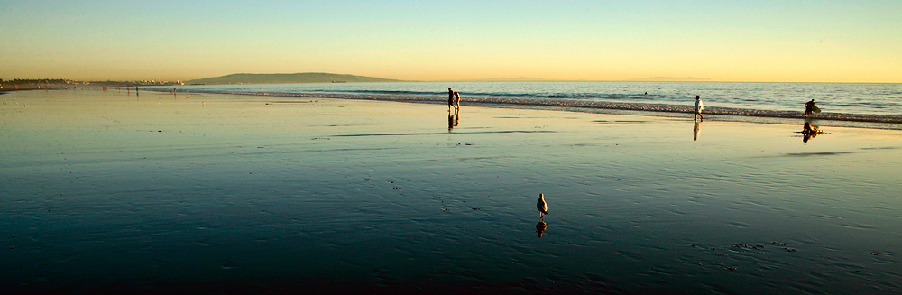 Sunset at Santa Monica beach