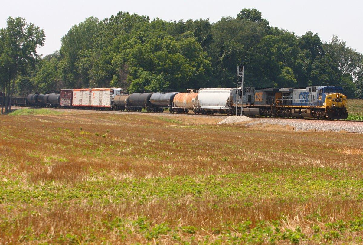 CSX 239 Q648 Hazelton IN 27 July 2008