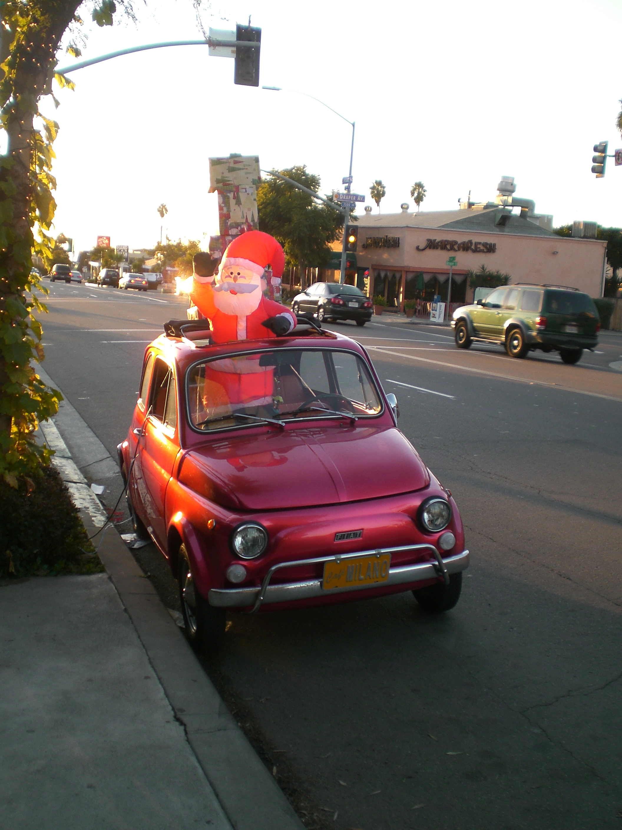 Santa hits the dinner special at Cafe Milano