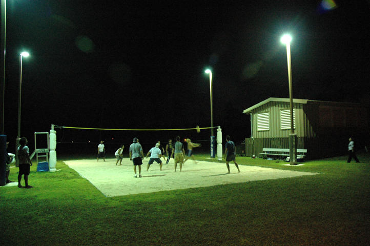 Night volleyball game