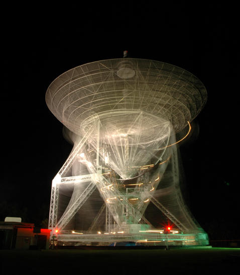 ALTAIR Radar antenna in motion