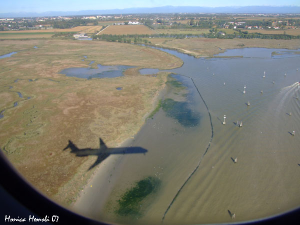 Flying over the lagoon