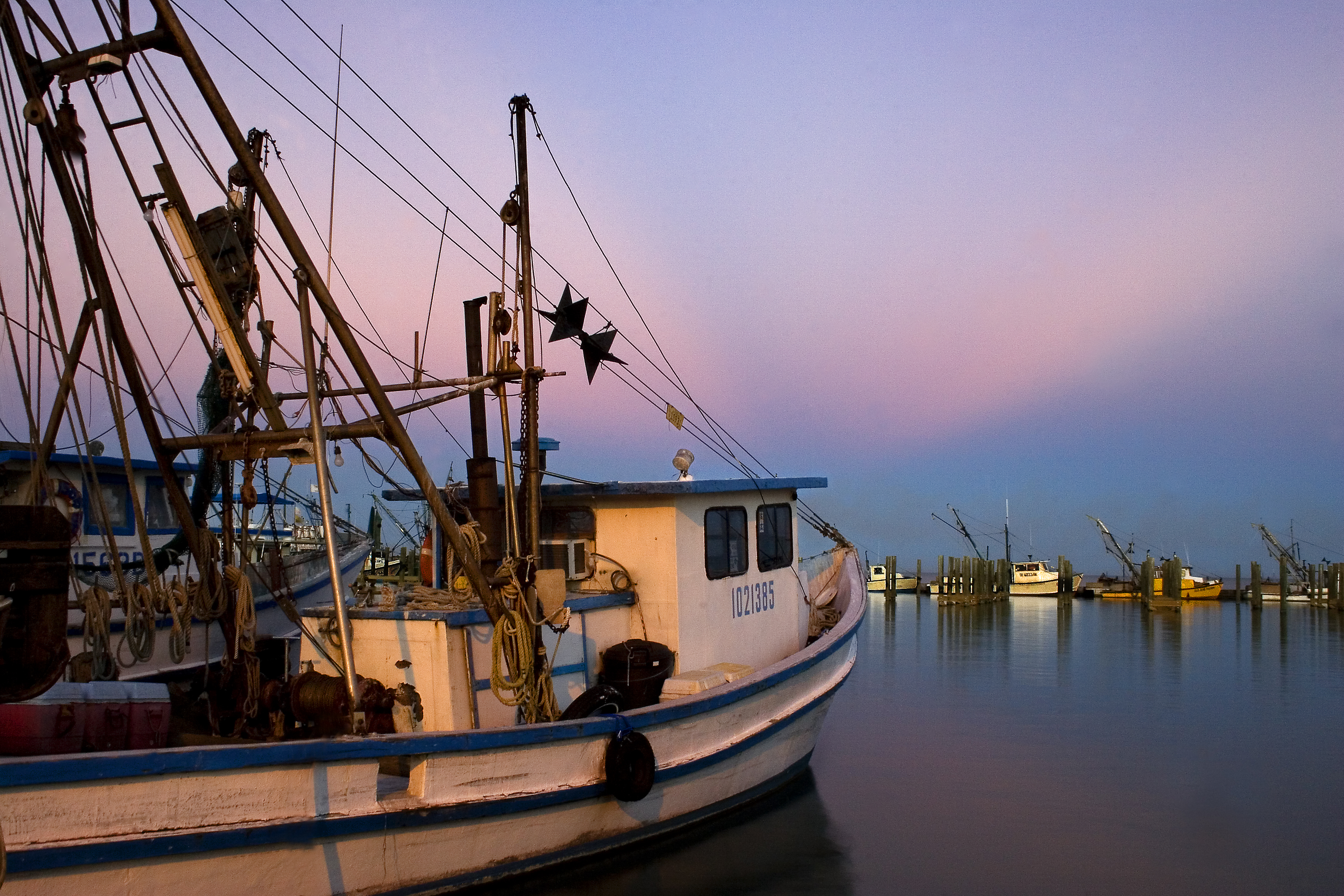 Blue Mist Evening:  Fulton Marina_Rockport