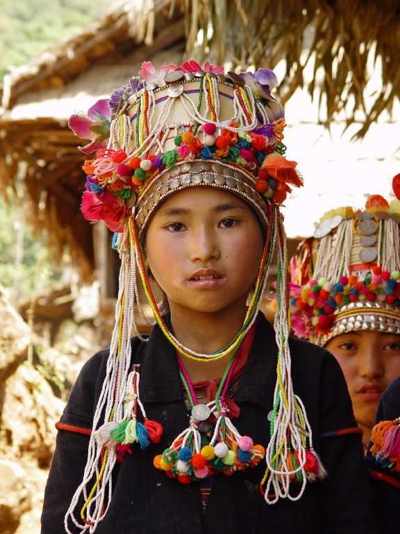 Akha girl in trad dress