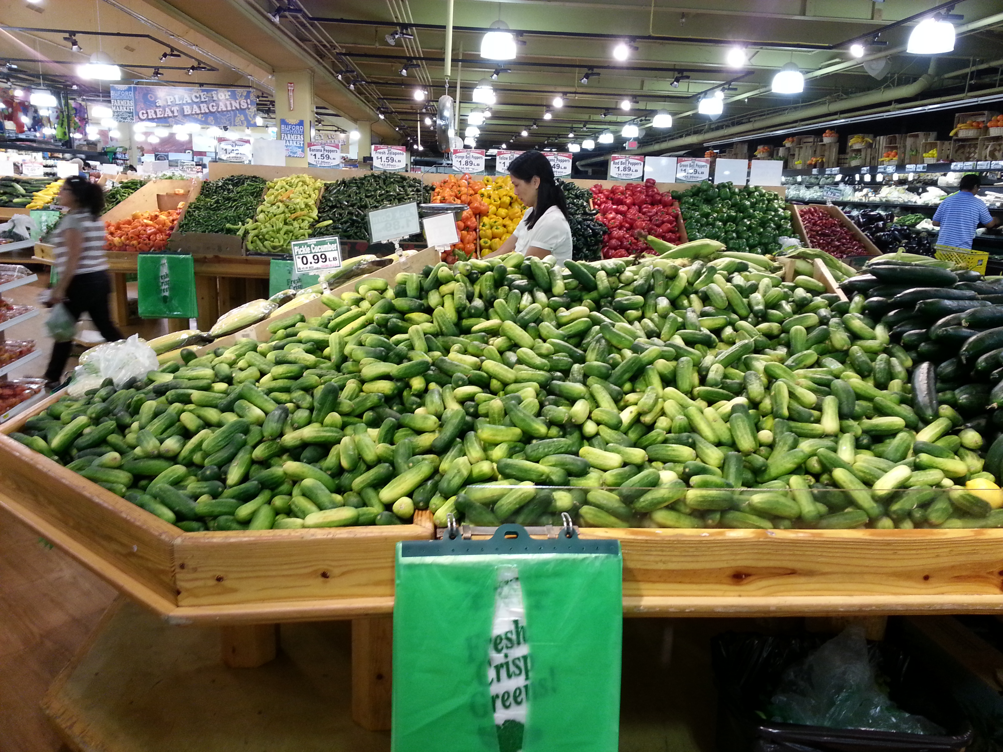 Cucumbers at Farmers Market in Doraville, Georgia