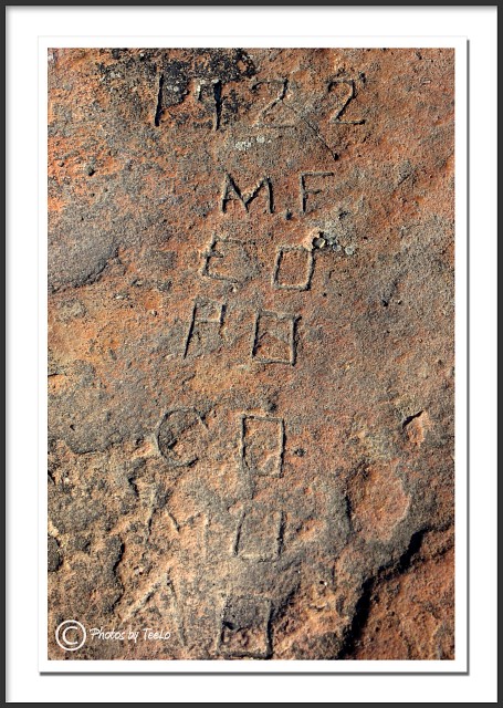 Evidence of past visitors, ca. 1922
