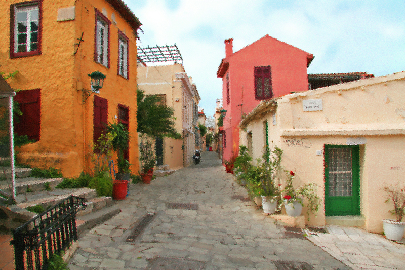 sidestreet off Monastiraki photoshop