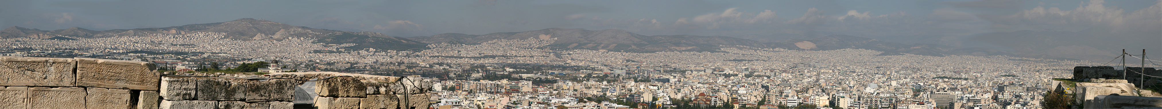 panoramic of Athens from Acropolis.. zoom at 10%