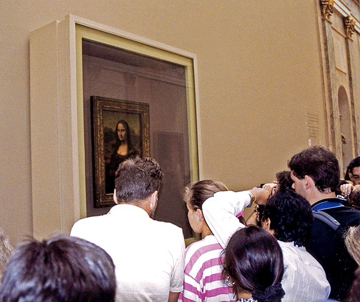 Mona Lisa in glass frame