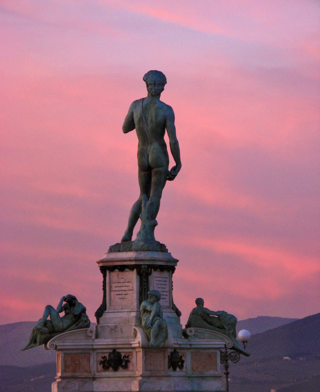 Michelangelo's Davide in Twilight3581