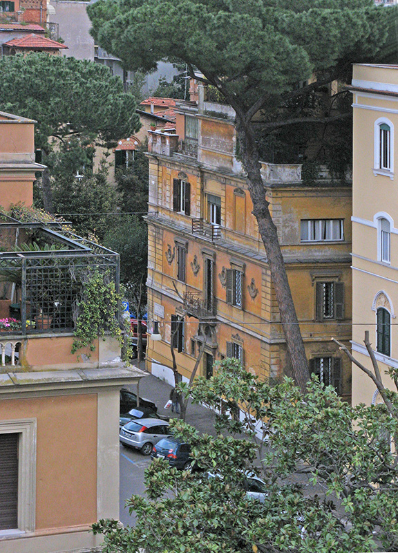 Prati District from hotel rooftop terrace  0625