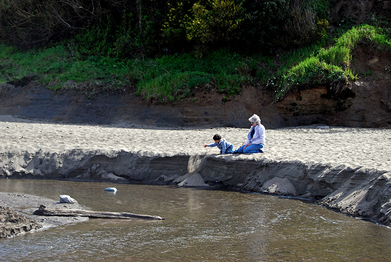 Beach visitors in March<br />DSC_0527