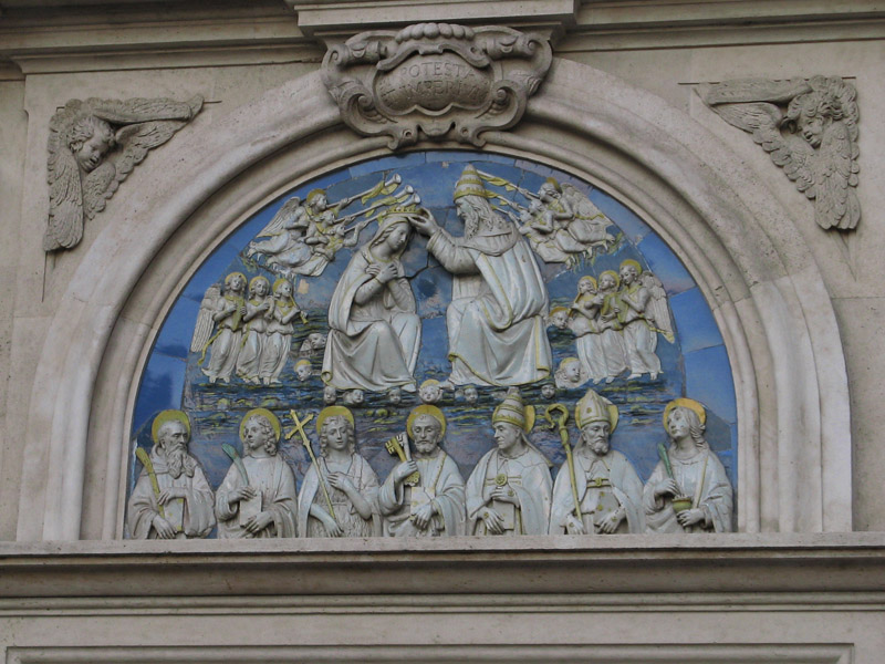Coronation of  the Virgin, majolica  c.1515Chiesa di Ognissanti6107